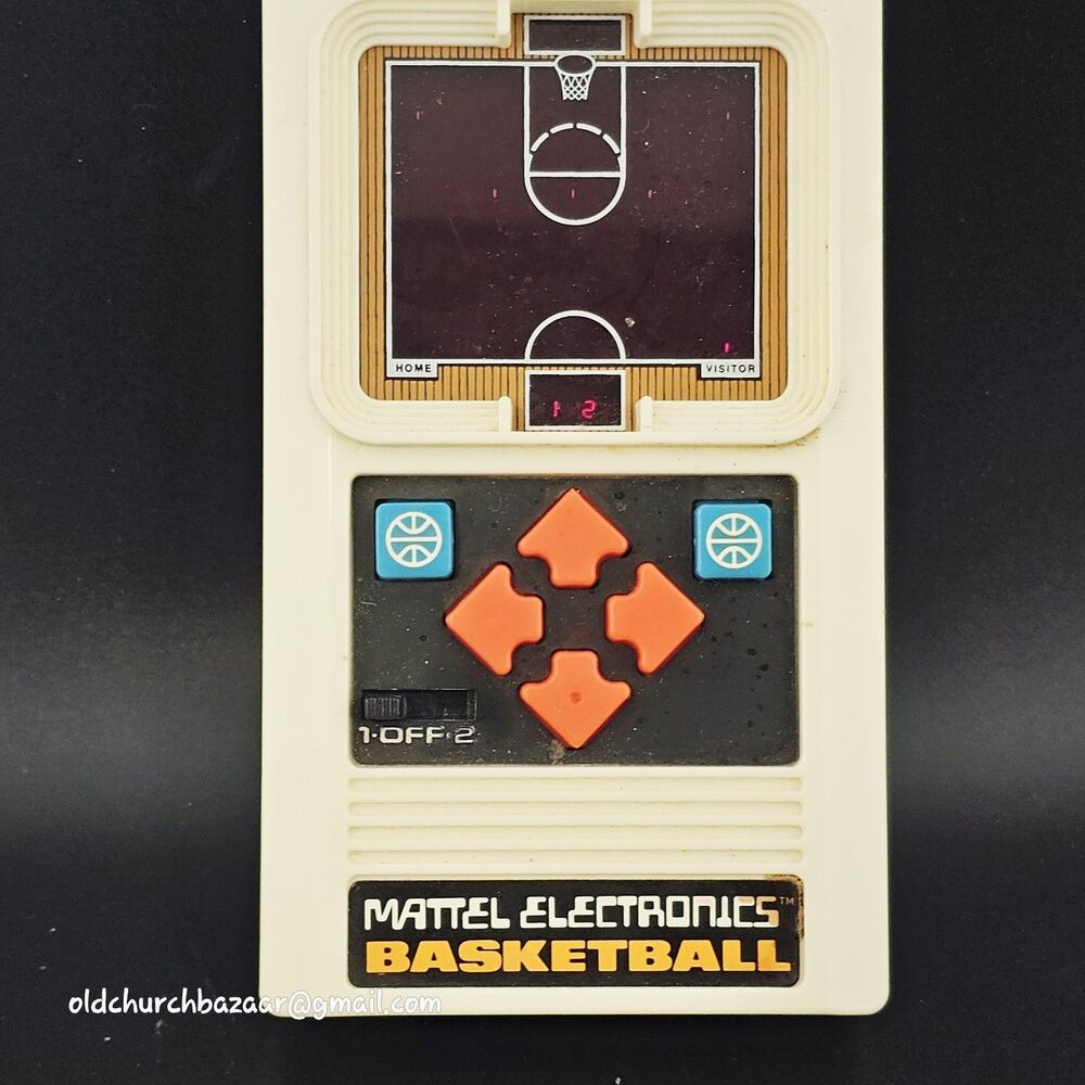 1978 Mattel Electronics Basketball Handheld Video Game Tested & Works Vintage